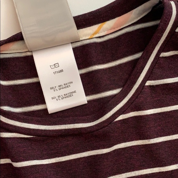 Like New! Anthropologie Stripe Ruffle Shoulder Top - Picture 5 of 5